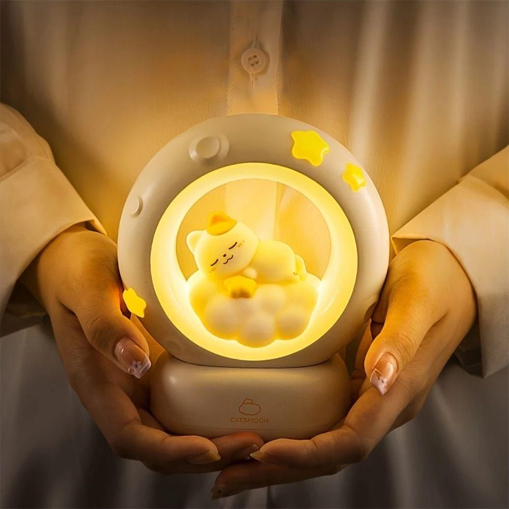 Moon LED Night Lamp with 3 Brightness Modes & Touch Control
